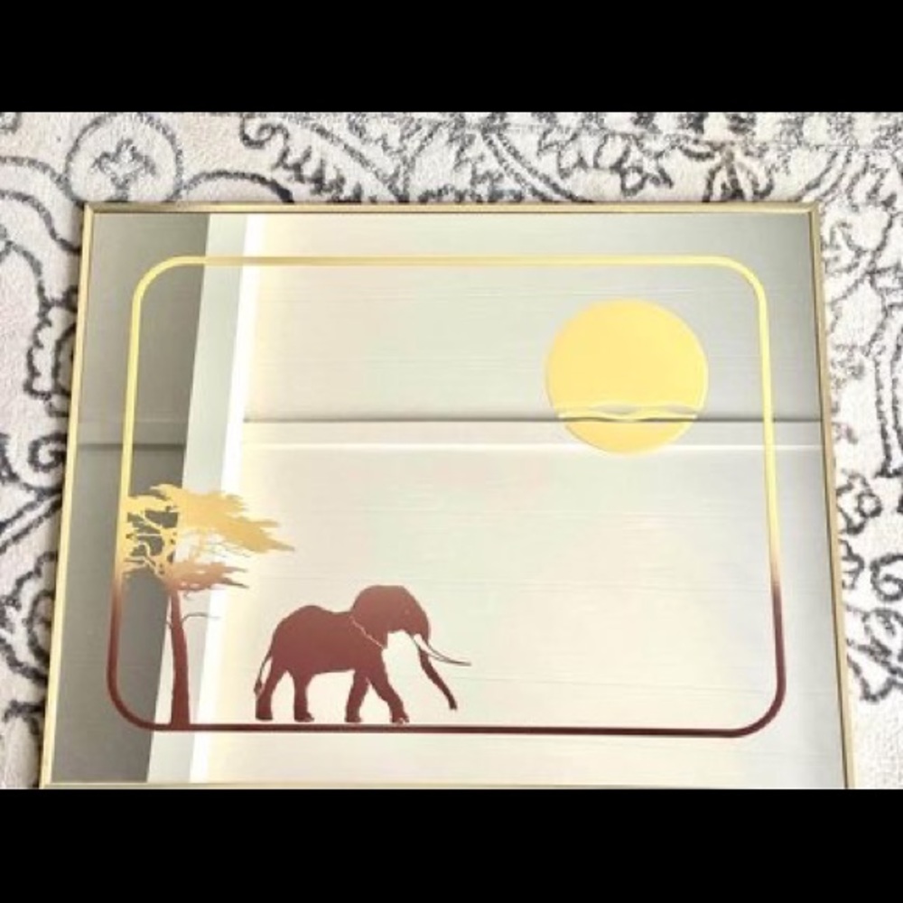 Mid Century Screen Print John Lee Mirror